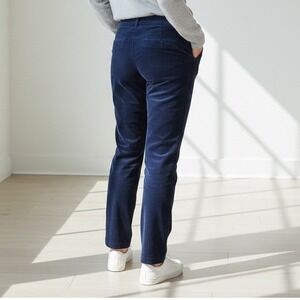 Talbots Petite Navy Blue Corduroy Straight Leg Pants - Size 6P
